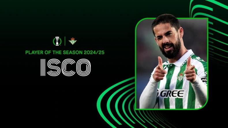 伊斯科獲歐協(xié)聯(lián)最佳球員稱號，本賽季9場貢獻2球3助攻