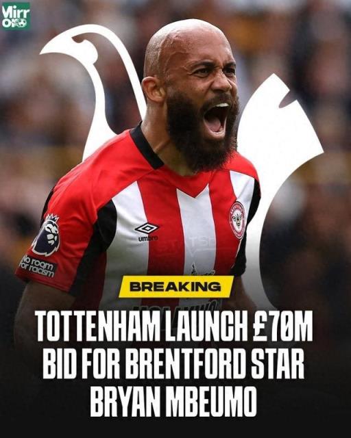 熱刺7000萬鎊報價姆貝莫 比曼聯(lián)高1000萬鎊