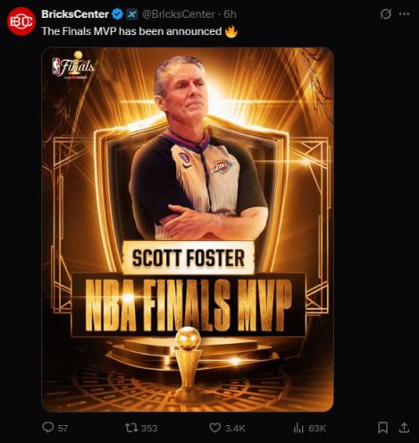 NBA總決賽FMVP揭曉？美媒玩梗：MVP已出爐