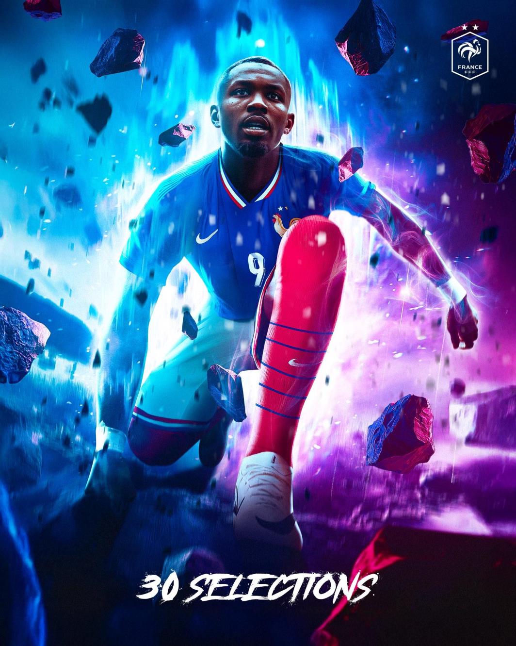 小圖拉姆國家隊(duì)第30次出場，法國有官方海報(bào)祝賀