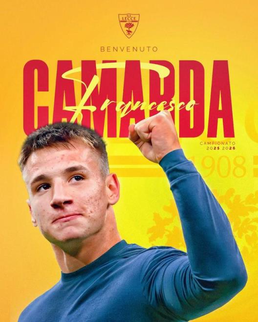 萊切官方確認(rèn)米蘭17歲前鋒卡馬爾達周一完成體檢