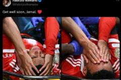 穆西亞拉重傷風(fēng)險(xiǎn)引關(guān)注，名記祝福他早日康復(fù)