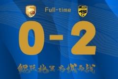 大連鯤城補(bǔ)時(shí)階段丟球0-2負(fù)于廣東廣州豹