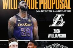 美媒模擬：湖人4換1引進(jìn)錫安，詹東虎或成交易籌碼