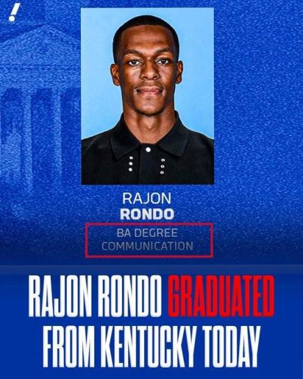 隆多正式從肯塔基大學(xué)畢業(yè)，獲傳播學(xué)學(xué)士學(xué)位