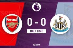 半場(chǎng)戰(zhàn)況：阿森納0-0紐卡斯?fàn)柭?lián)，拉亞多次撲救，槍手僅2次射正