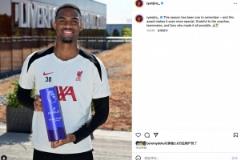 赫拉芬貝赫獲選最佳年輕球員，社交媒體感恩教練、隊(duì)友與球迷