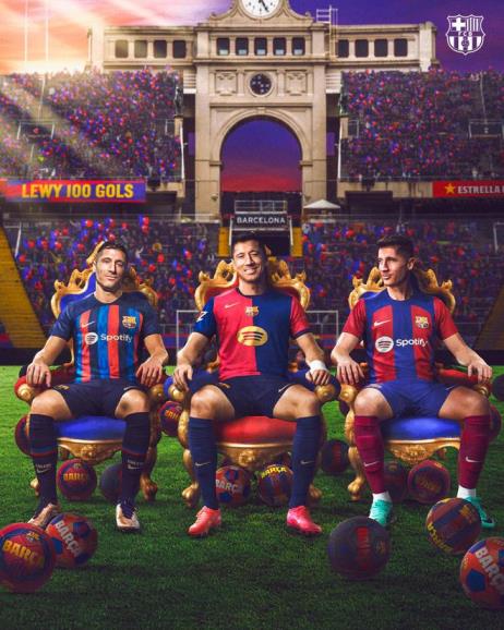 萊萬(wàn)萊萬(wàn)巴薩單賽季聯(lián)賽百球里程碑百球里程碑